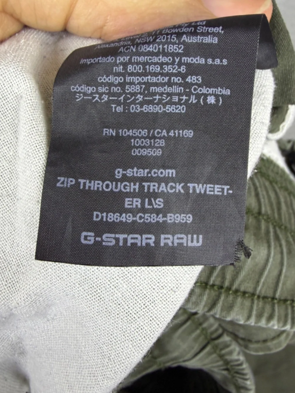 G-Star RAW Jogger Mens 36x34 Jogger Pants Olive Green Ankle Pockets Drawstring